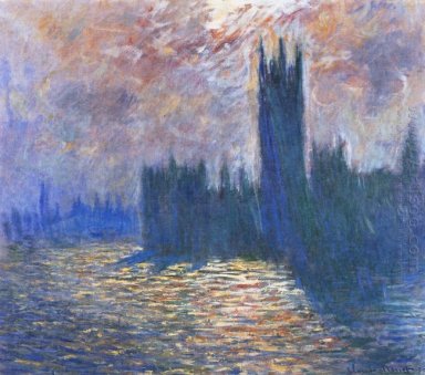 Parlament Reflexionen auf der Themse 1905