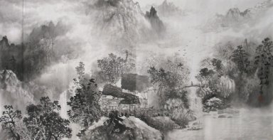 Sebuah Rumah - Lukisan Cina