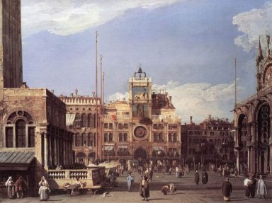 Piazza San Marco la torre dell\'orologio 1730