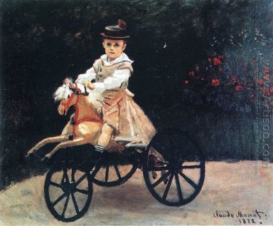 Jean Monet en su triciclo del caballo