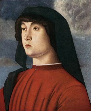 Portrait d\'un jeune homme en rouge 1490