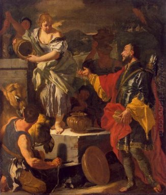 Rebecca und der Diener Abraham