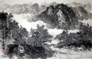 Bergen en water - Chinees schilderij