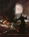 St Francis Borgia Ayudar a un moribundo impenitente 1795