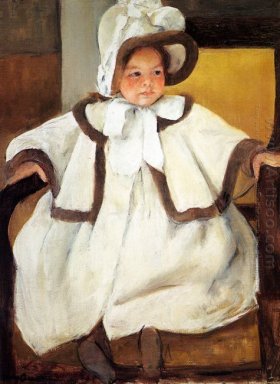 Ellen Mary Cassatt em um revestimento branco