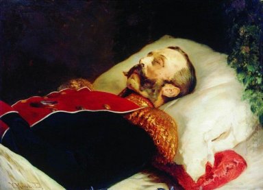 L\'empereur Alexandre II sur son lit de mort 1881