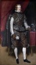 Felipe IV de España en marrón y plata 1632