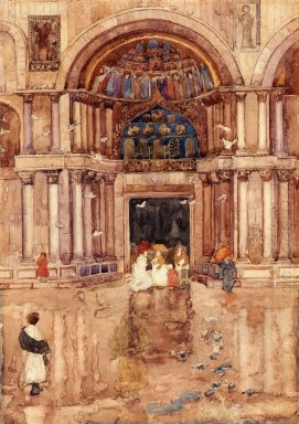 Die Veranda mit den alten Mosaiken St Mark S Venedig