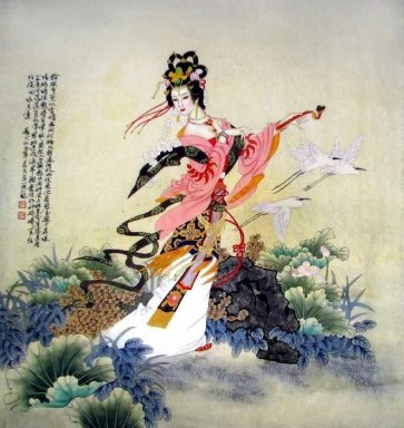 Belle Dame - Peinture chinoise