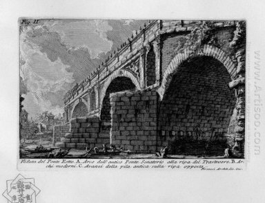Den romerska forn T 1 Plate Xx Ponte Rotto 1756
