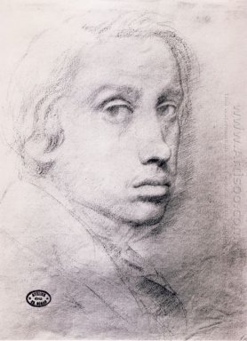 studera för självporträtt 1855