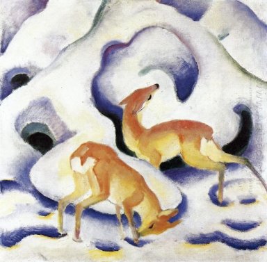 Deer In The Snow 1911