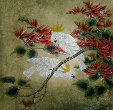 Попугай - китайской живописи