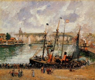 der innere Hafen dpeppe Flut Morgen graue Wetter 1902