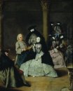 Parti masqué dans une cour 1755