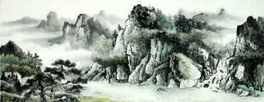 Bergen en water - Chinees schilderij