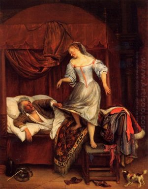 Pareja En Un Dormitorio 1670