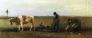 Aratore con la donna piantare patate 1884
