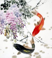 Fish & Flowers - Pittura cinese