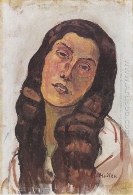 Valentine Gode-Darel mit zerzaustem Haar 1913