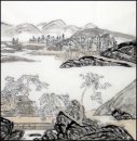 A small village - Chinese Painting