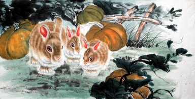 Rabbit - pittura cinese