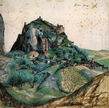 Uitzicht van de arco valley in tyrol 1495