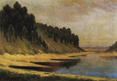 bewaldeten Ufer der Moskwa 1859