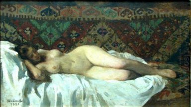 Nude With Carpet Background