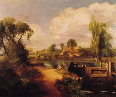 пейзаж мальчика, рыбалка 1813