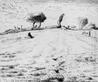Hillside Paisaje En Gruchy 1870