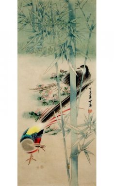 Vogels-Bamboe - Chinees schilderij