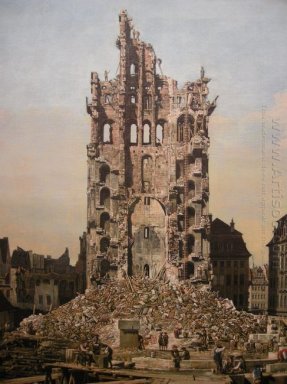 Reruntuhan Of Dresden S Kreuzkirche 1765