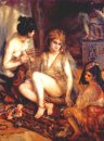 Os parisienses Harem Mulheres veste como argelinos 1872