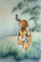 Zodiac & Tiger - Peinture chinoise