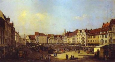 La plaza del mercado viejo en Dresden