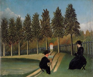 De kunstenaar schilderij zijn vrouw 1905