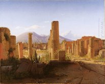Het Forum, Pompei, met de Vesuvius in de Afstand