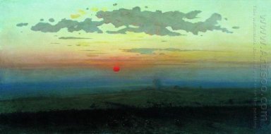 coucher du soleil dans les steppes 1900