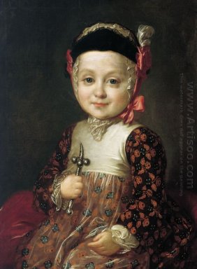 Retrato de Conde Alexey Bobrinsky como uma criança
