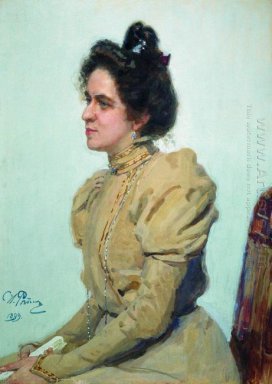Retrato da atriz Lyubov Sazonova Shuvalova 1899