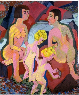Bathing Women And Children 1932