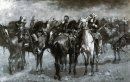 Kavallerie in einem Arizona Sandsturm