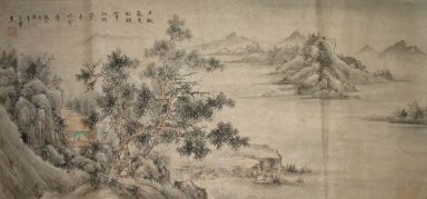 Bergen en water - Chinees schilderij