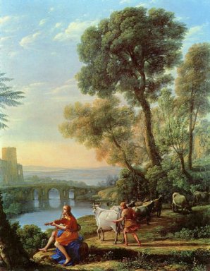 Landschaft mit Apollo Bewachung der Herden des Admetos