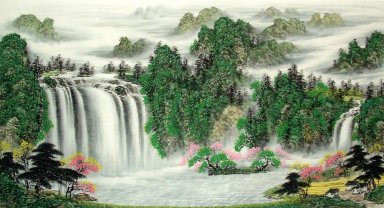 Waterval - Chinees schilderij