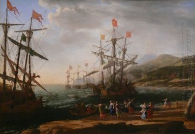 Лодка с Троянцы Сжигание свои лодки 1642