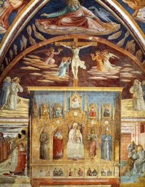 Madonna und Kind umgeben von Heiligen