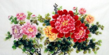 Peony-Per i piedi - Pittura cinese