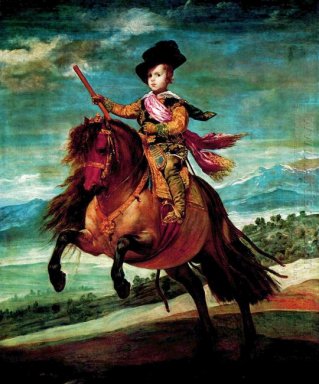Prince Balthasar Carlos på hästrygg 1635